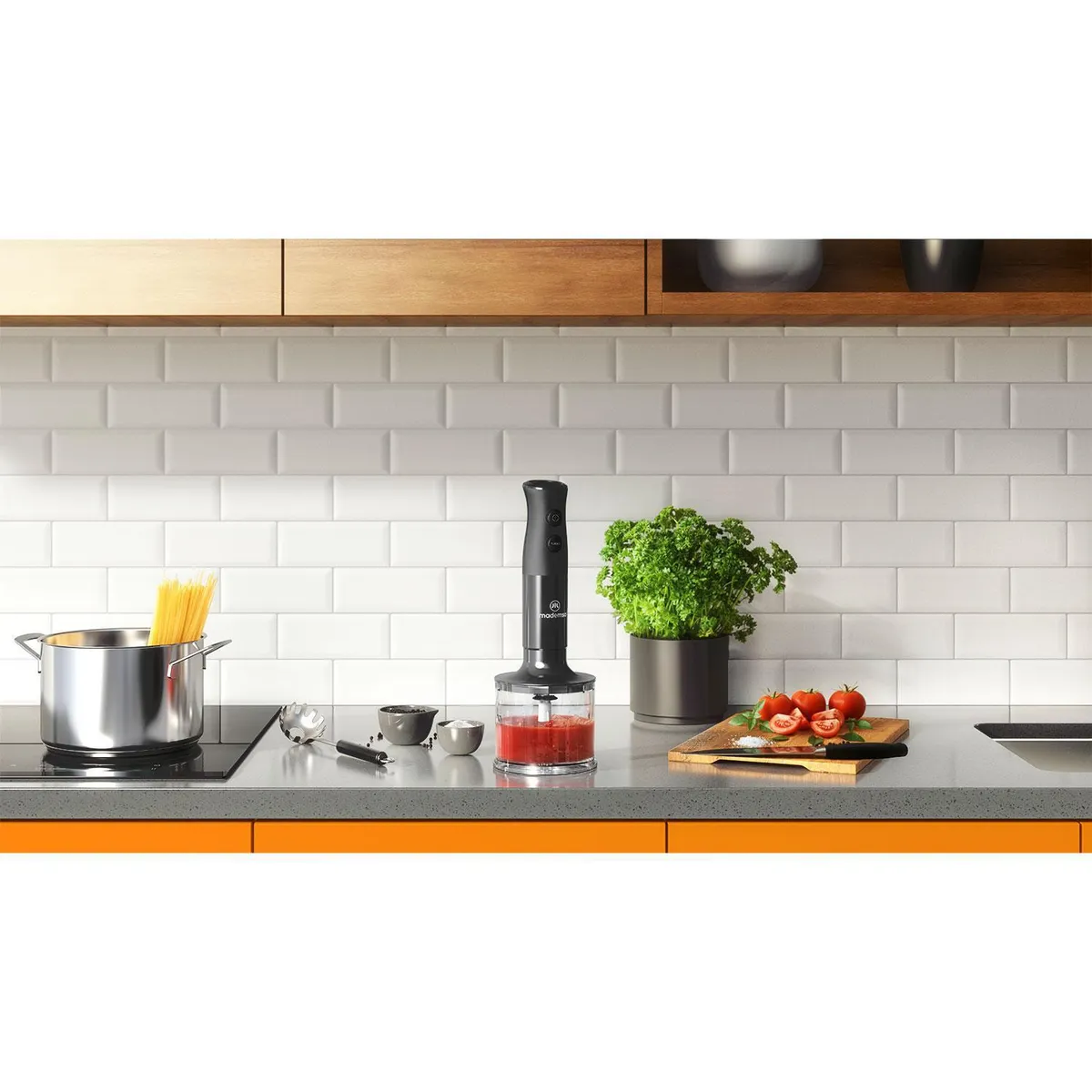 MADEMSA - Licuadora Manual 0.6 Litros Granite Black MIB20