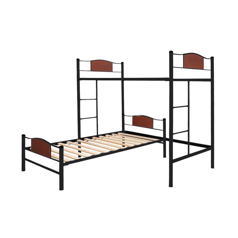 GENERICO - Cama alta + cama baja Child 1,5 plaza negro