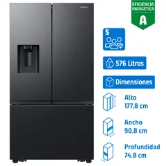SAMSUNG - Refrigerador 3 Puertas French Door No Frost 576 Litros Black DOI RF27CG5410B1ZS
