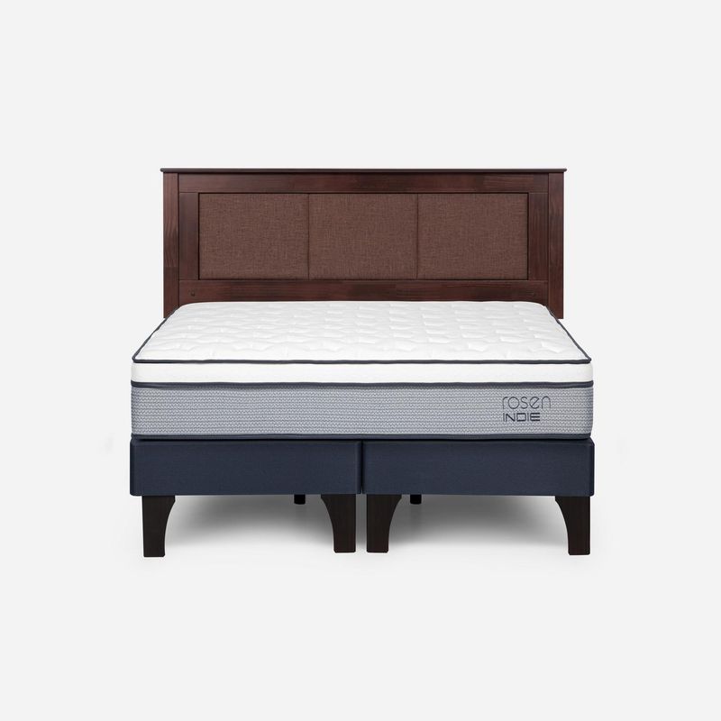 ROSEN - Cama 2 Plazas de Estructura Indie Azul