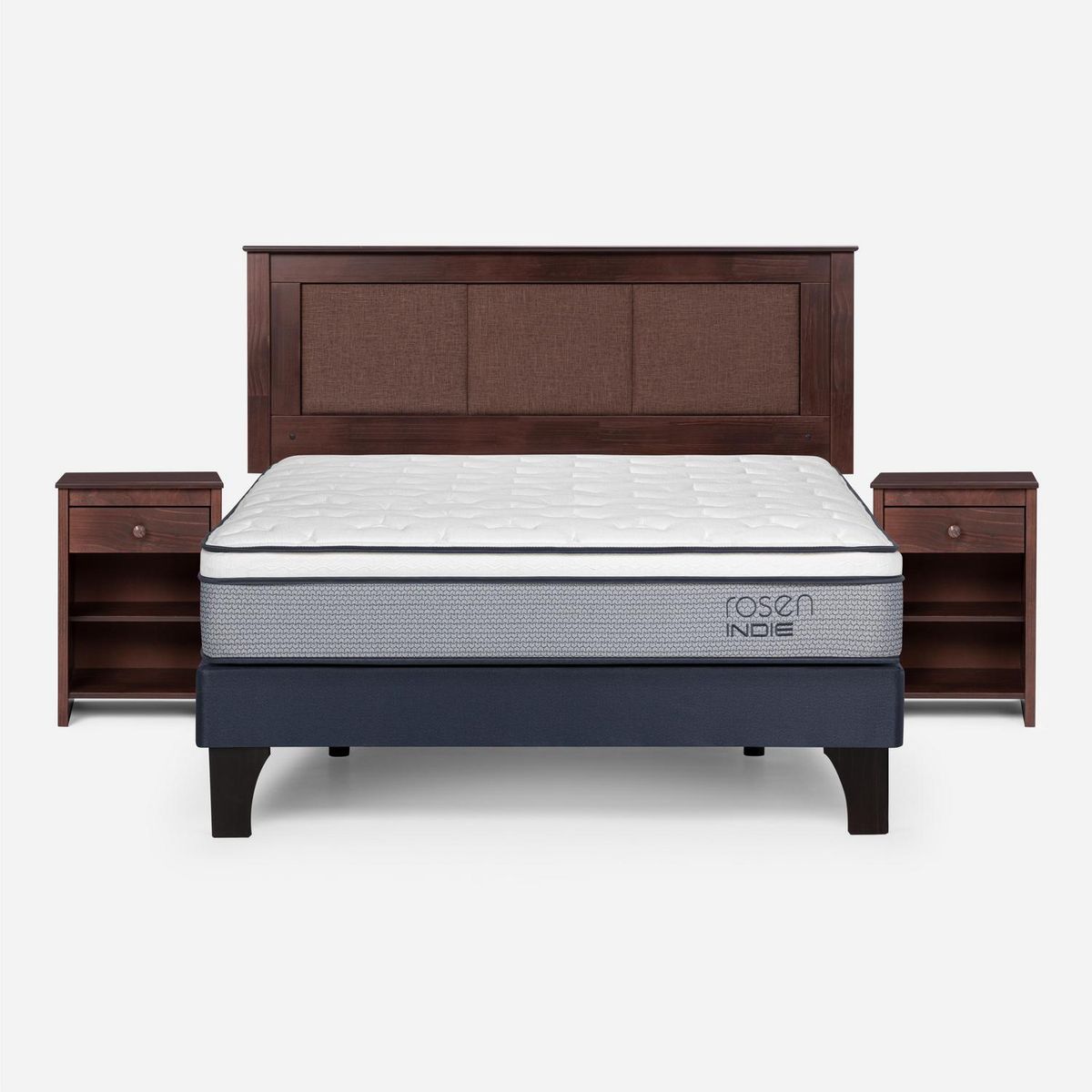 ROSEN - Cama 2 plazas de Estructura Indie Azul