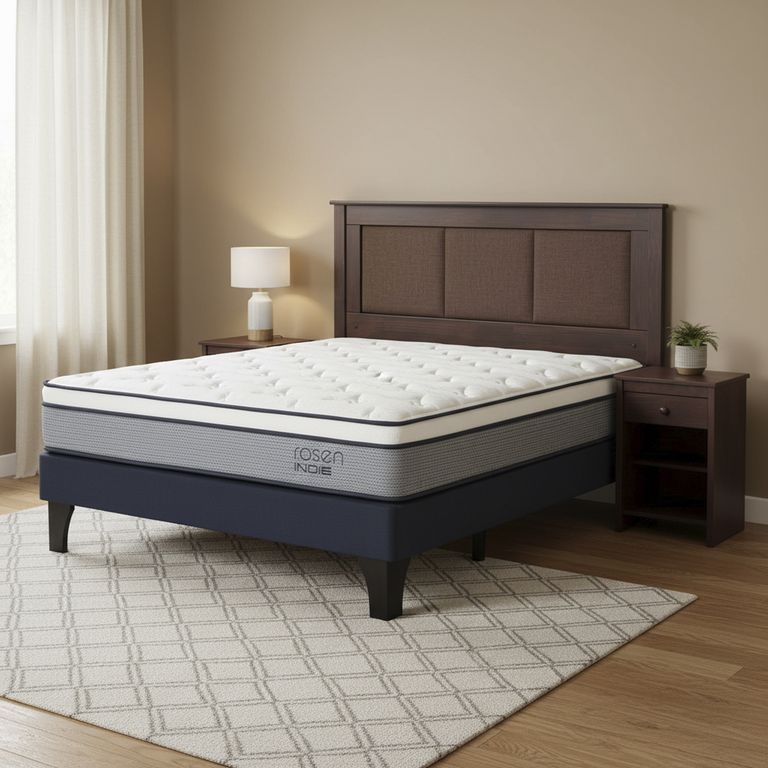 Cama 2 plazas de Estructura Indie Azul