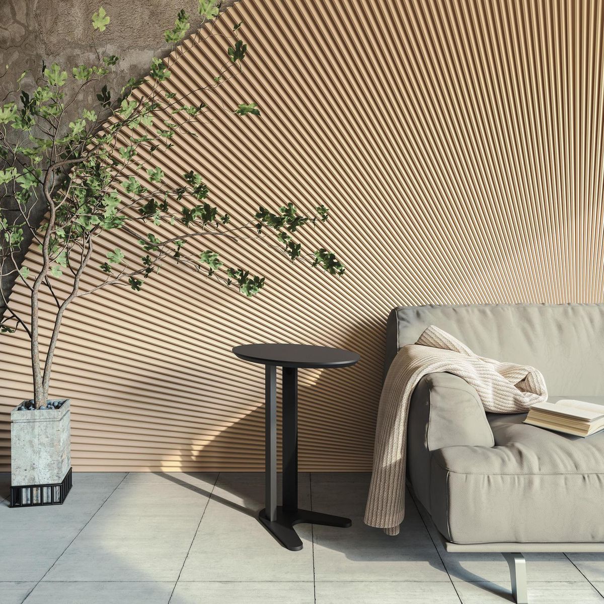 DECOCASA - Mesa lateral TB604 negro