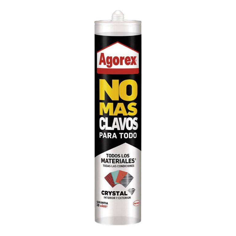 AGOREX Adhesivo no más clavos para todo cristal / transparente 290gr ...