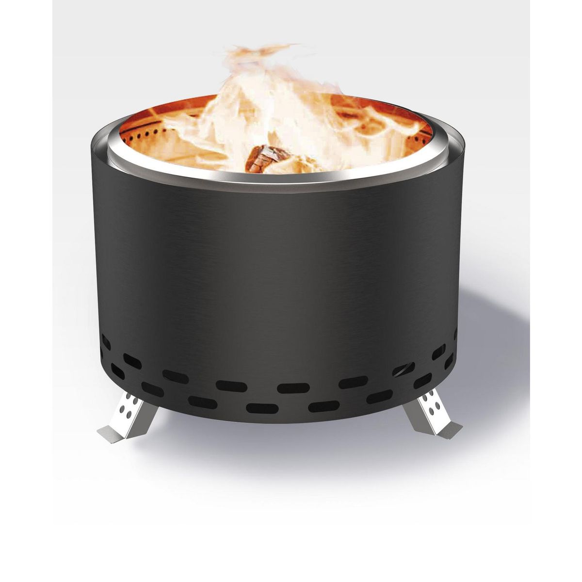 COMBI - Fogón de Patio a PelletLeña Acero Negro