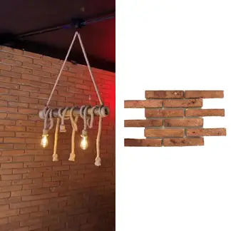 CERAMICAS TORO - Malla Enchape 40x70 cm Mallarustic Café 0.64 m2