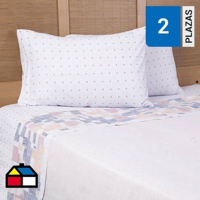 Sbana estampada 144 Hilos 2 plazas Bari