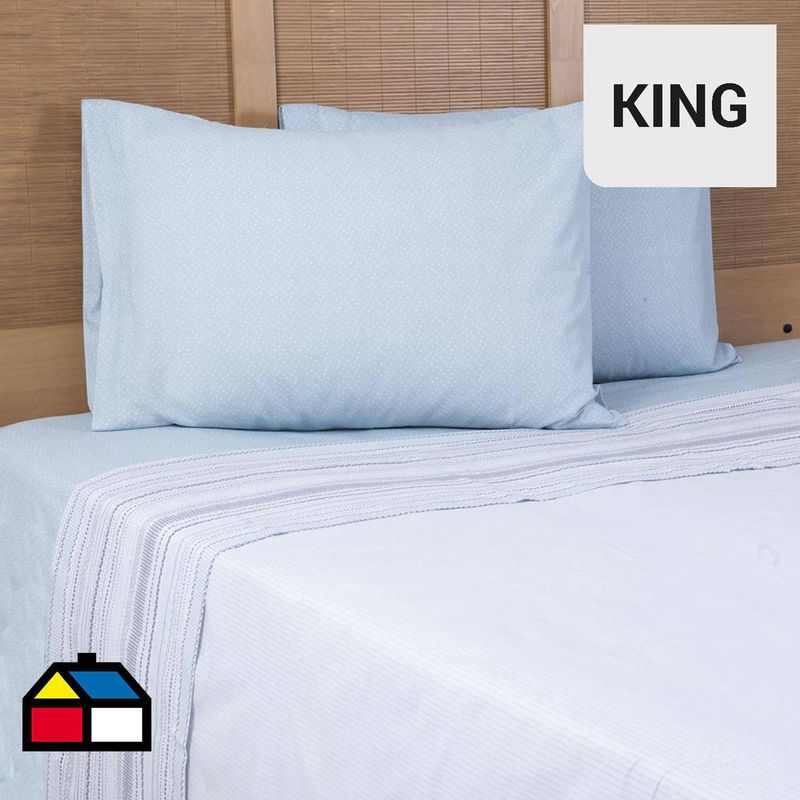 MASHINI - Sábana estampada 144 Hilos King Trento