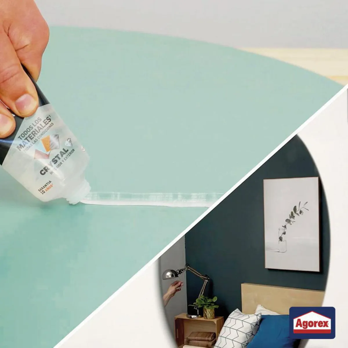 AGOREX - Adhesivo no más clavos para todo cristal / transparente 90gr