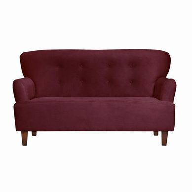 Sofa York Felpa 2 cuerpos burdeo