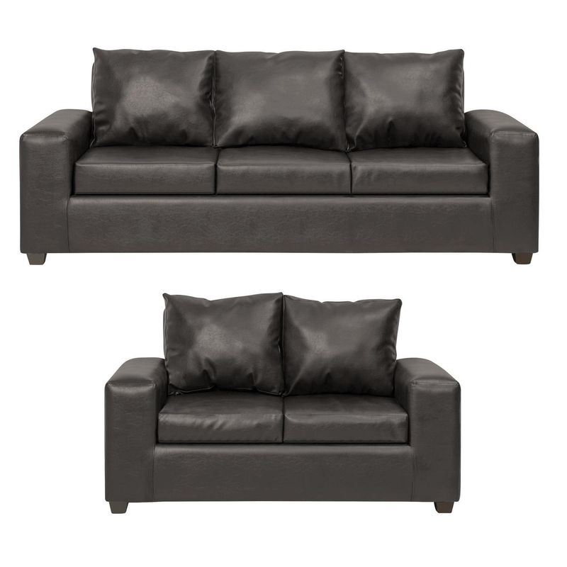 INNOVAMUEBLES - Living 5 cuerpos Kahlo 225x86x80 cm Café oscuro