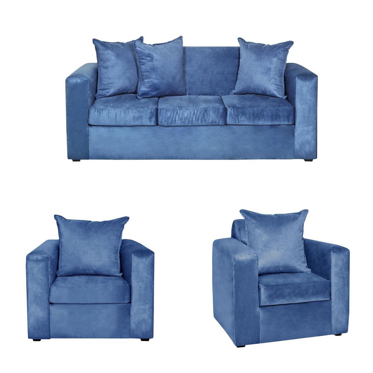 INTERMUEBLES - Living 4 cuerpos Marco 186x94x80 cm Petroléo