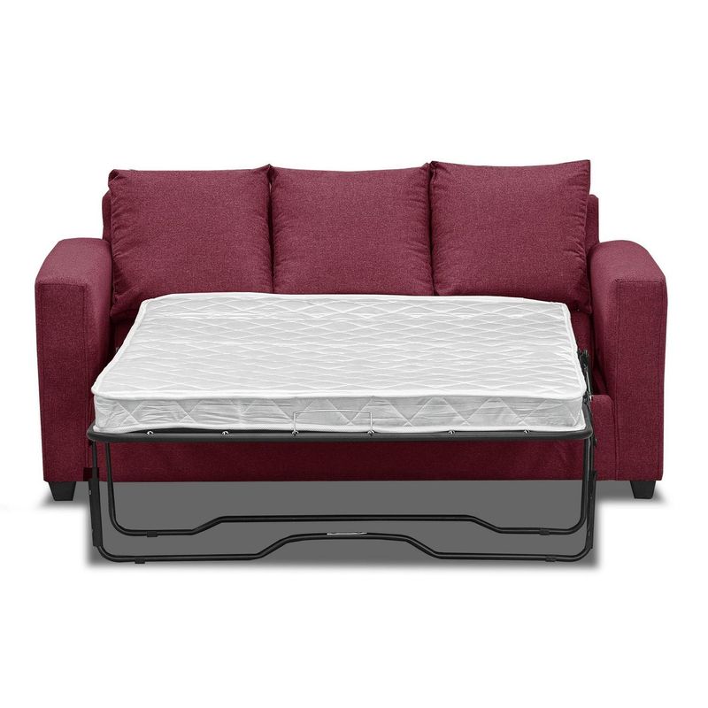 INNOVAMUEBLES - Sofá cama Marco 133 cm tela burdeo