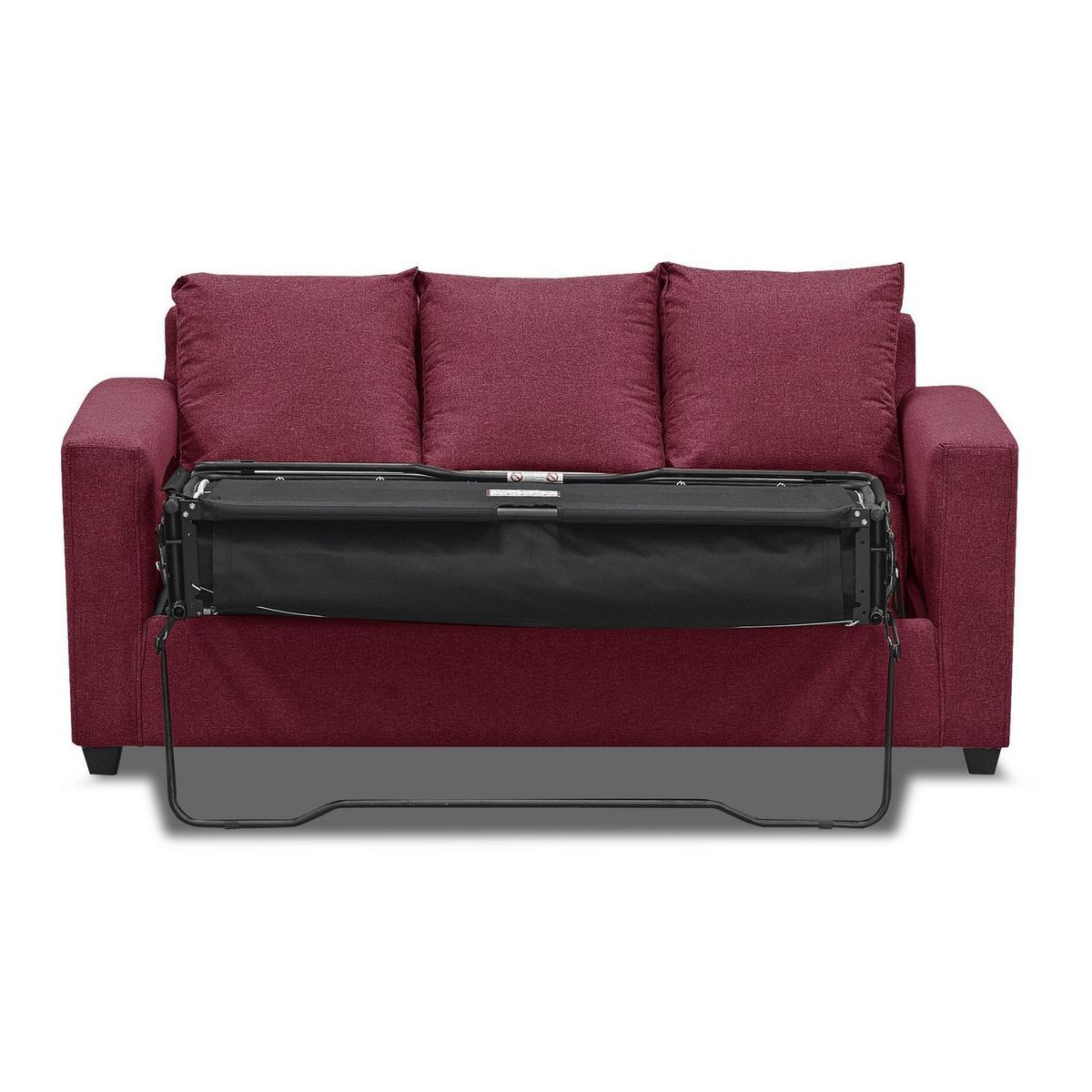 INTERMUEBLES - Sofá cama Marco 133 cm tela burdeo