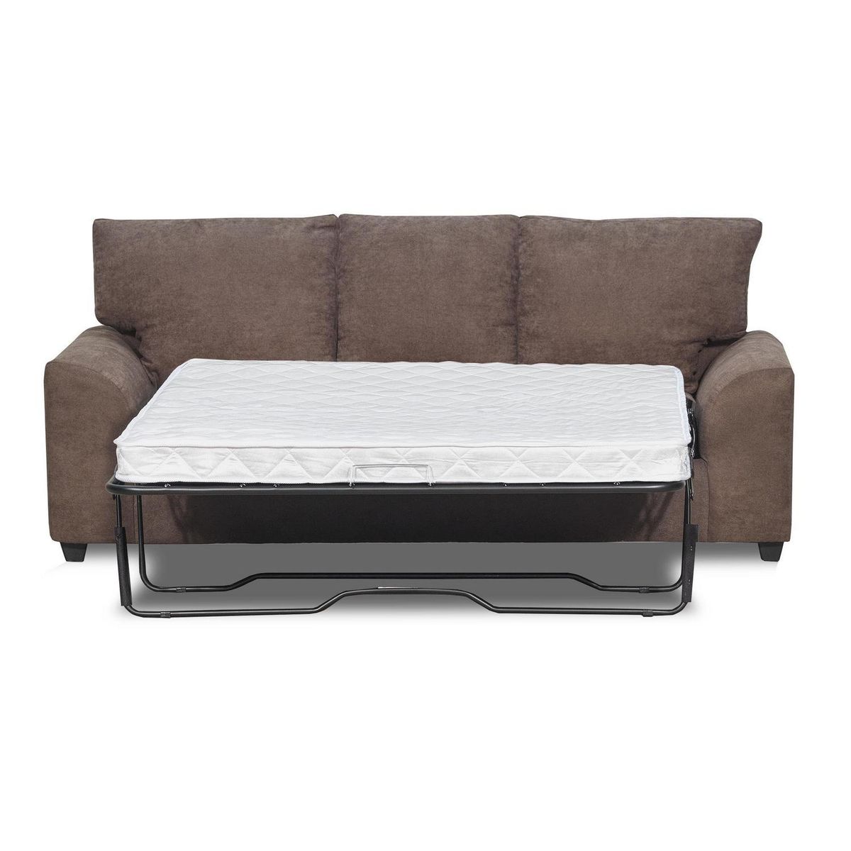 INTERMUEBLES - Sofá cama Manhattan 155 cm Tela chocolate