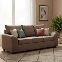 INTERMUEBLES - Sofá cama Manhattan 155 cm Tela chocolate