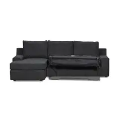 INNOVAMUEBLES - Seccional cama Burano izquierdo 133 cm negro