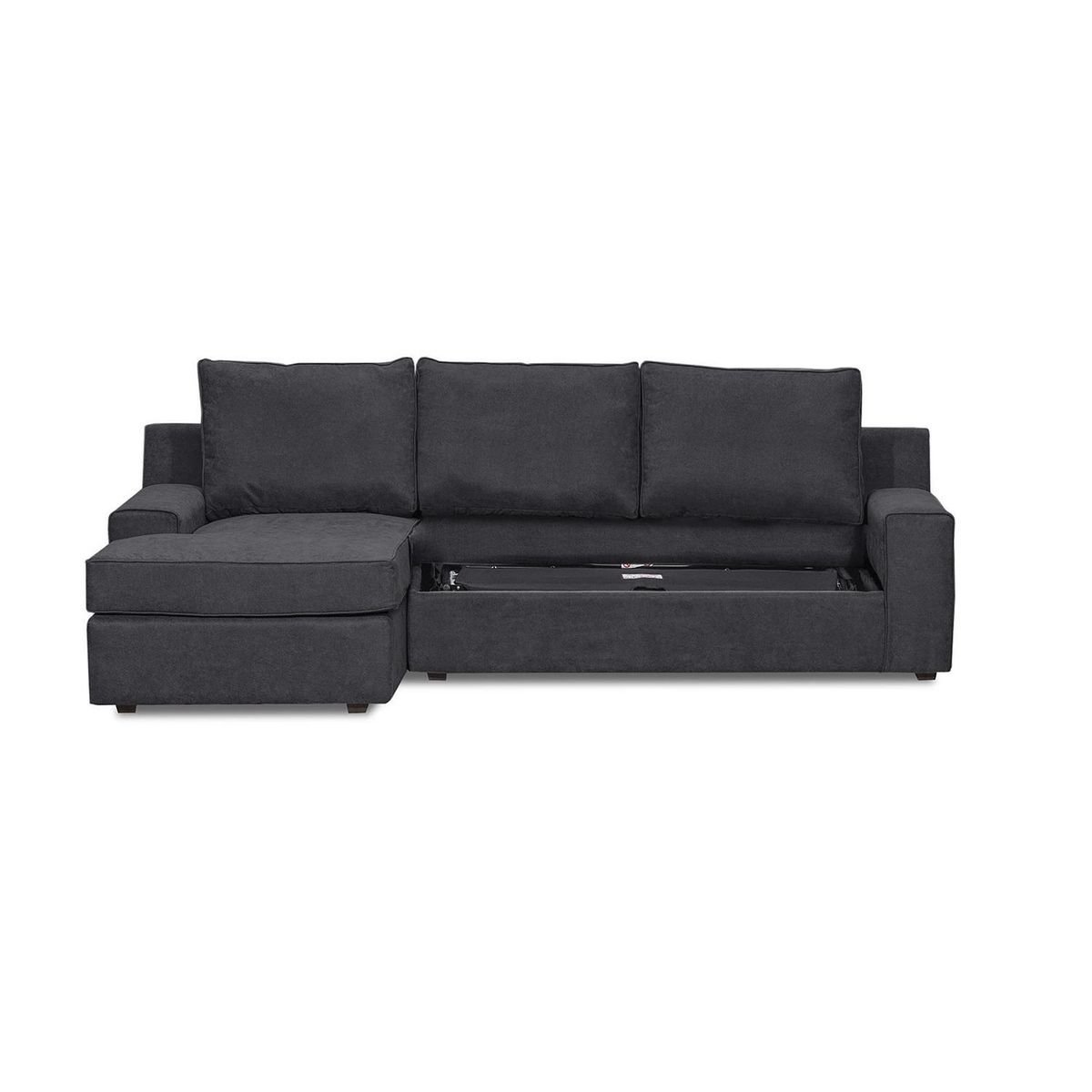INTERMUEBLES - Seccional cama Burano izquierdo 133 cm negro