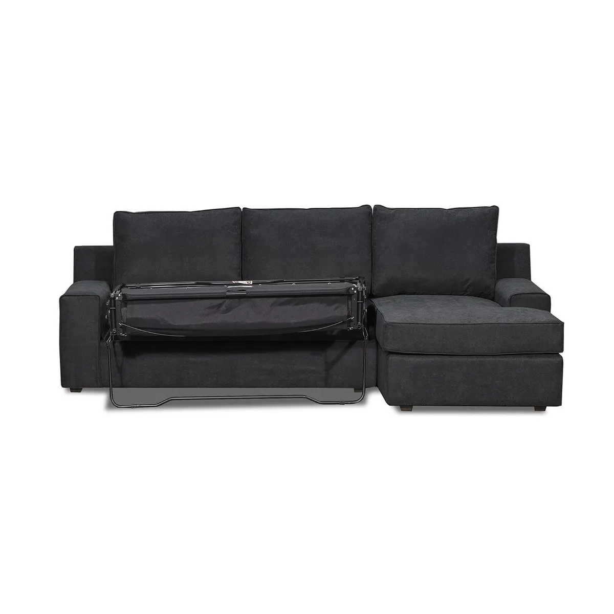 INTERMUEBLES - Seccional cama Burano derecho 133 cm negro