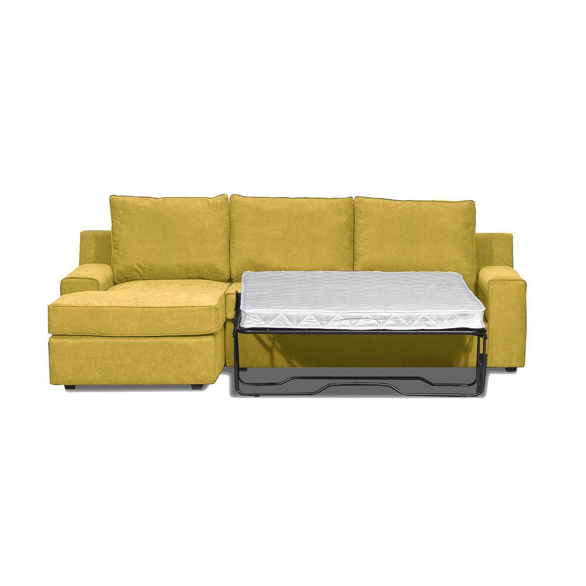 INTERMUEBLES - Seccional cama Burano izquierdo 133 cm mostaza