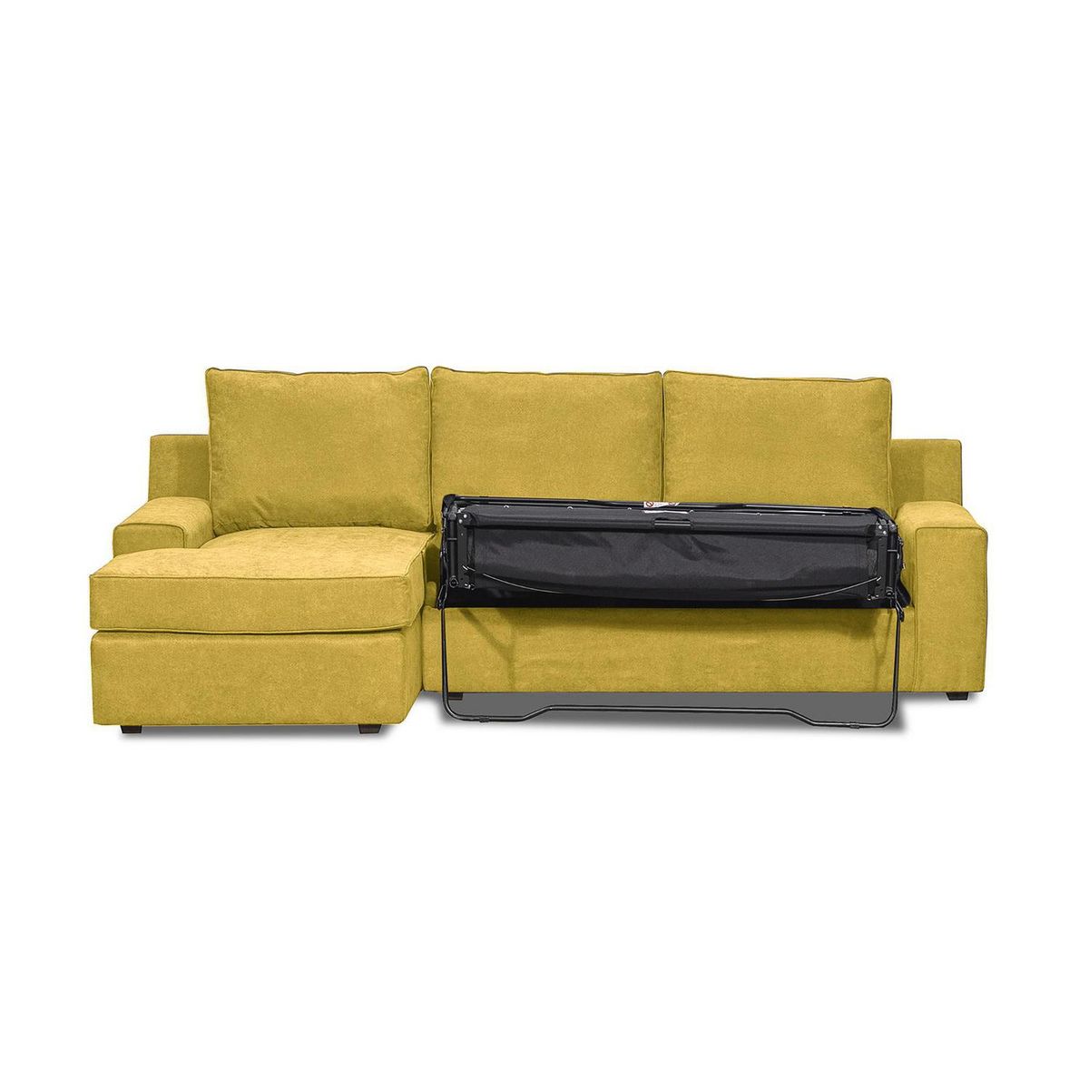 INTERMUEBLES - Seccional cama Burano izquierdo 133 cm mostaza
