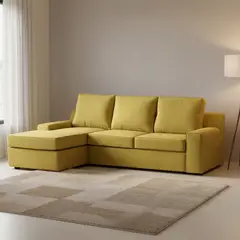 INTERMUEBLES - Seccional cama Burano izquierdo 133 cm mostaza