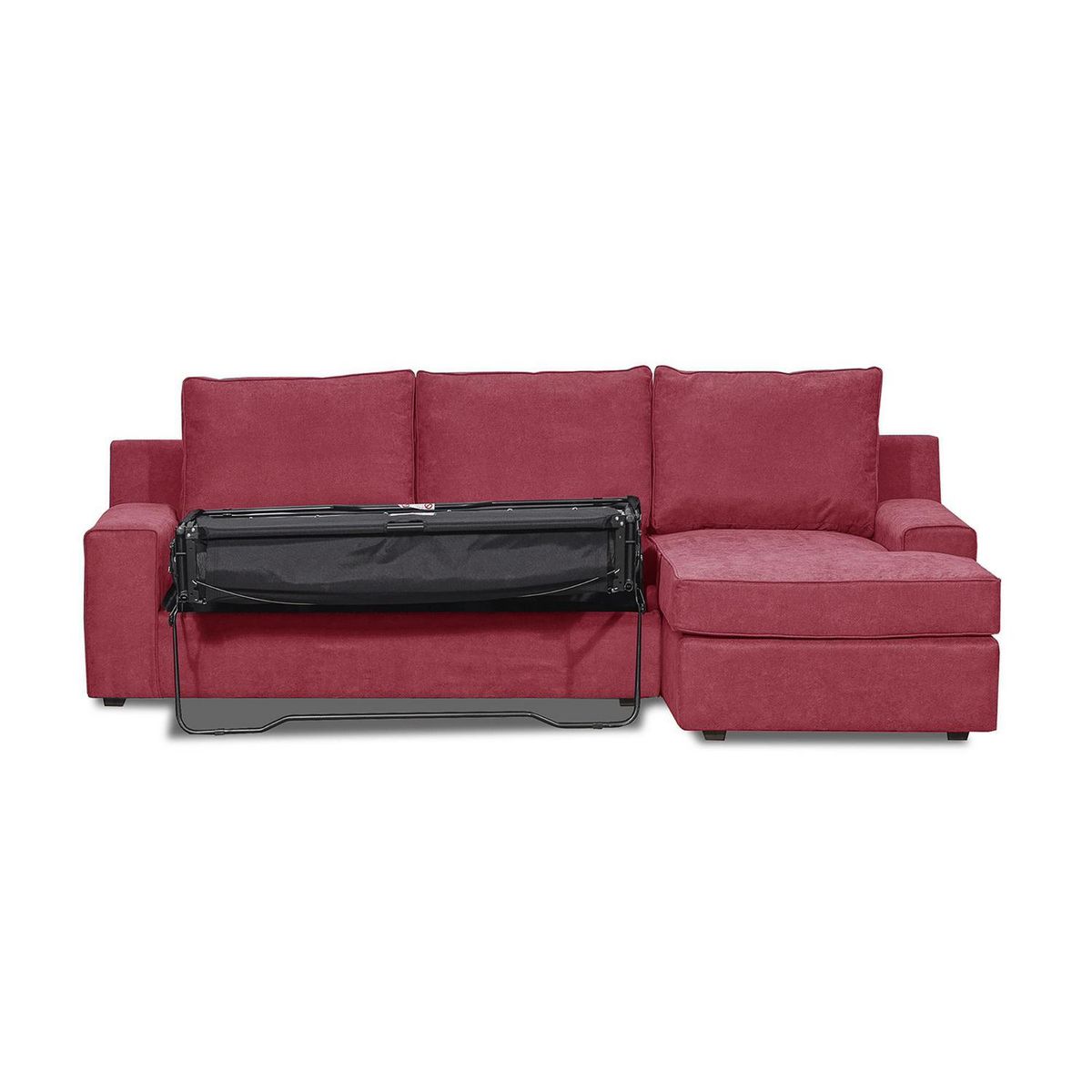 INTERMUEBLES - Seccional cama Burano derecho 133 cm burdeo