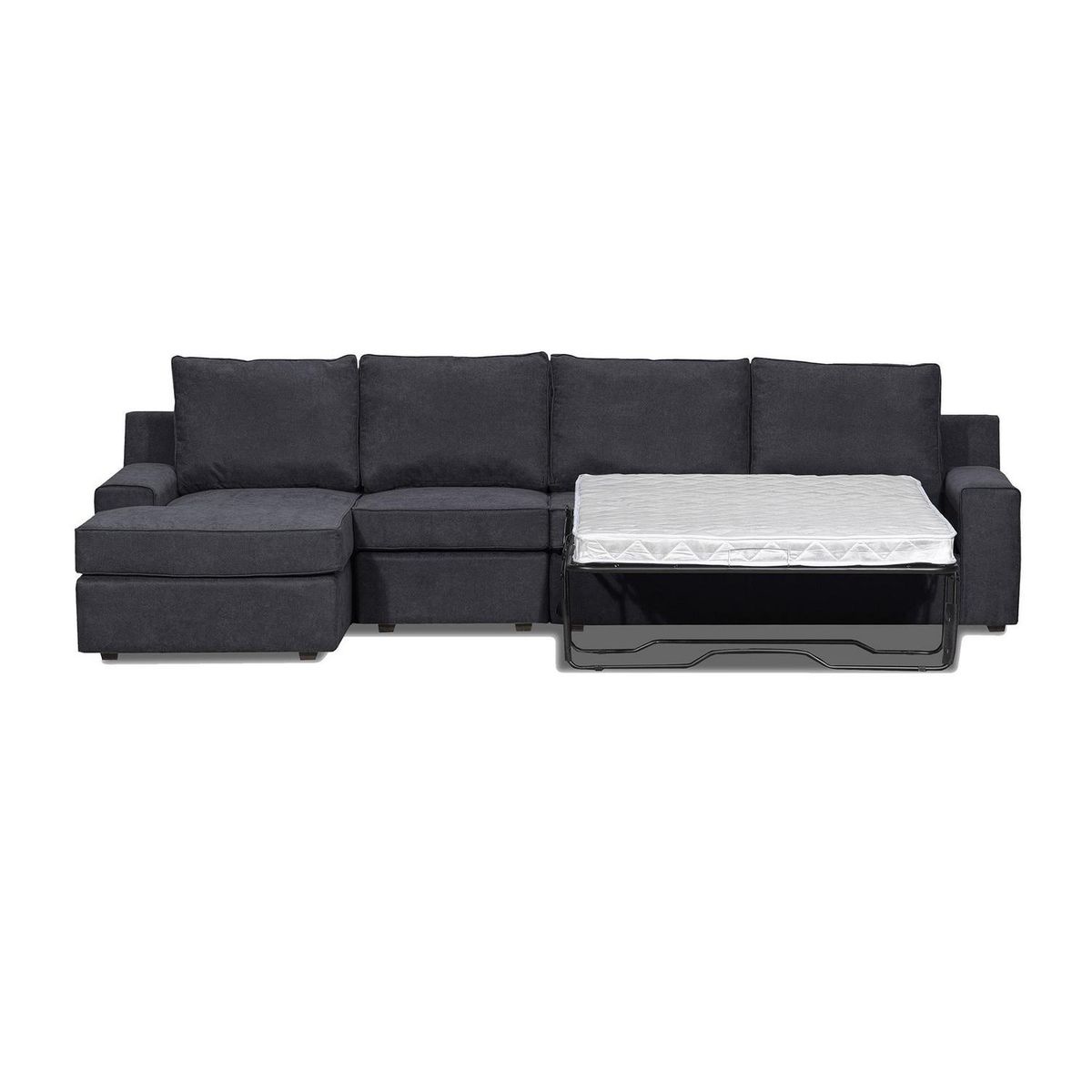 INTERMUEBLES - Seccional cama Burano Xl izquierdo 133 cm negro