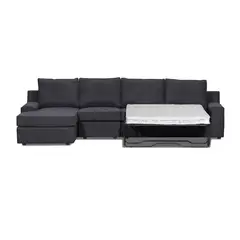 INNOVAMUEBLES - Seccional cama Burano Xl izquierdo 133 cm negro