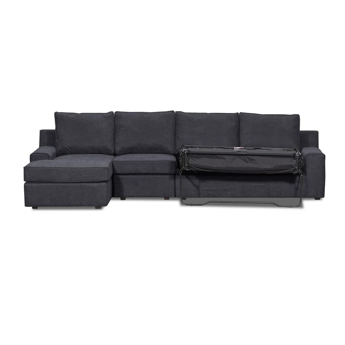 INTERMUEBLES - Seccional cama Burano Xl izquierdo 133 cm negro
