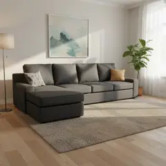 INTERMUEBLES - Seccional cama Burano Xl izquierdo 133 cm negro