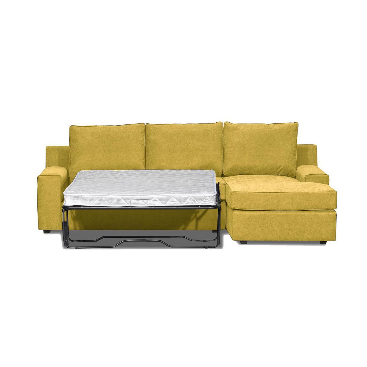 INTERMUEBLES - Seccional cama Burano derecho 133 cm mostaza