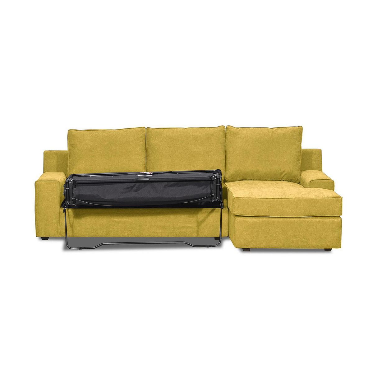 INTERMUEBLES - Seccional cama Burano derecho 133 cm mostaza