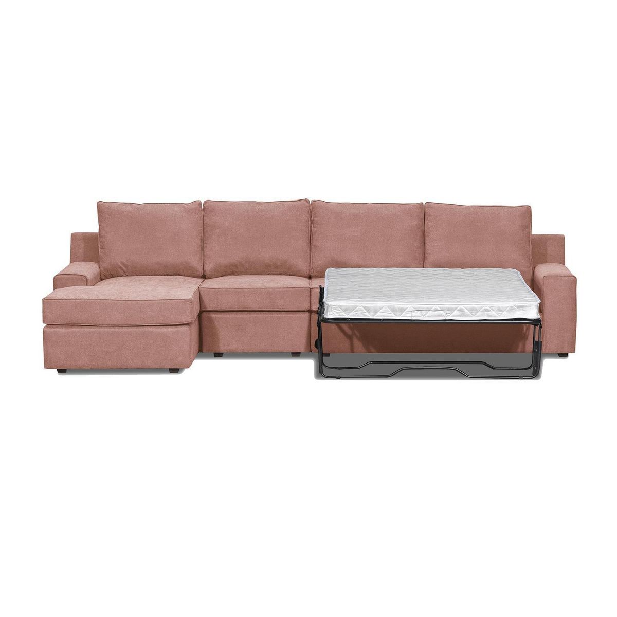 INTERMUEBLES - Seccional cama Burano Xl izquierdo 133 cm rosa