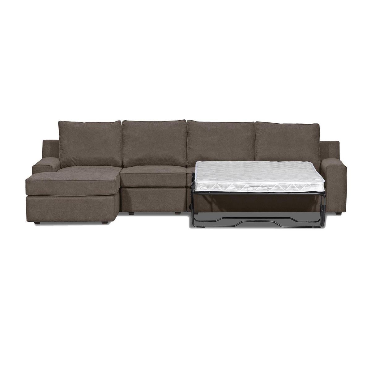 INTERMUEBLES - Seccional cama Burano Xl izquierdo 133 cm chocolate
