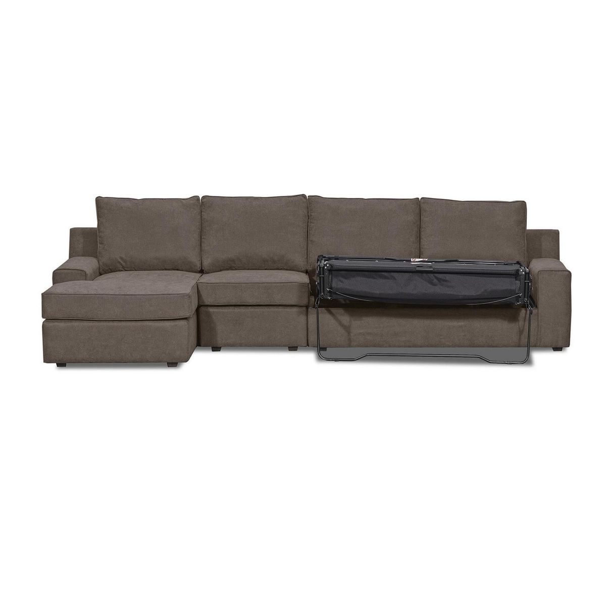 INTERMUEBLES - Seccional cama Burano Xl izquierdo 133 cm chocolate