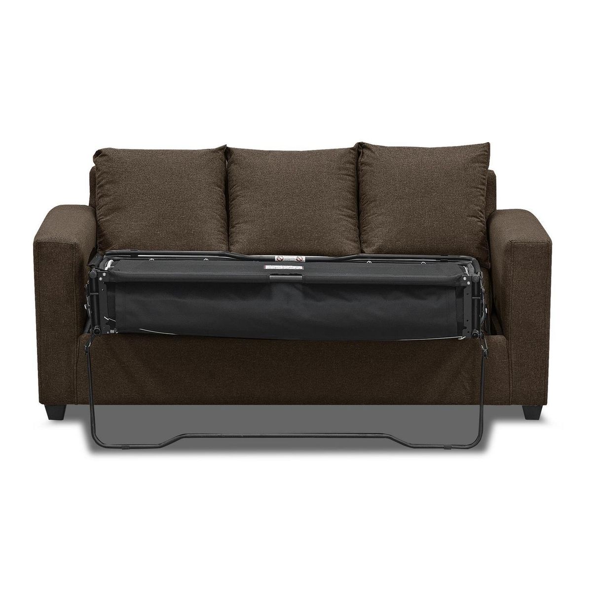 INTERMUEBLES - Sofá cama Marco 133 cm tela chocolate