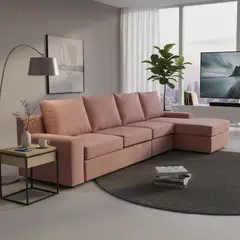 INTERMUEBLES - Seccional cama Burano Xl derecho 133 cm rosa