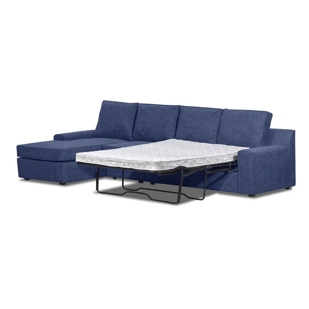 INTERMUEBLES - Seccional cama Burano Xl izquierdo 133 cm azul