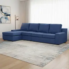 INTERMUEBLES - Seccional cama Burano Xl izquierdo 133 cm azul