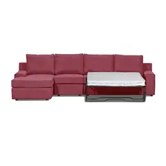 INNOVAMUEBLES - Seccional cama Burano Xl izquierdo 133 cm Burdeo