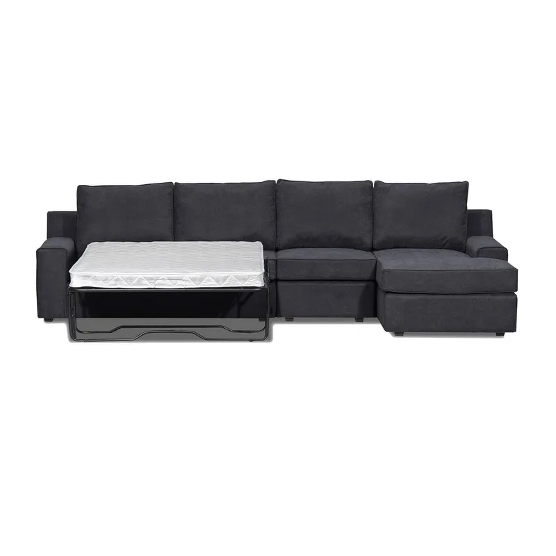 INNOVAMUEBLES - Seccional cama Burano Xl derecho 133 cm negro