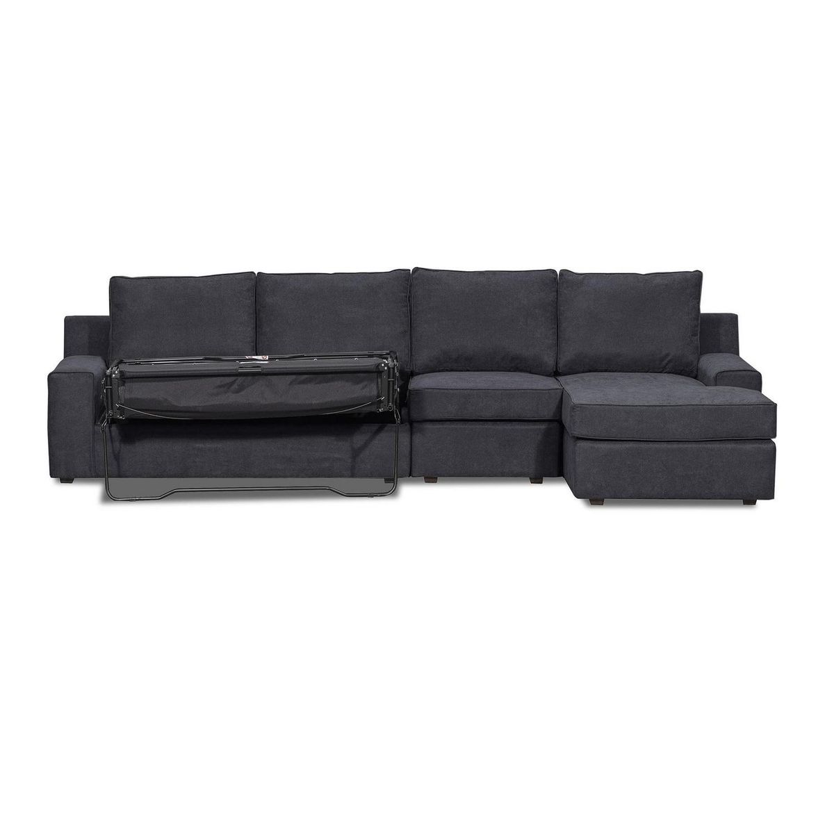 INTERMUEBLES - Seccional cama Burano Xl derecho 133 cm negro