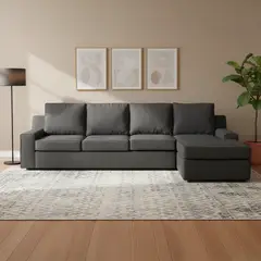 INTERMUEBLES - Seccional cama Burano Xl derecho 133 cm negro