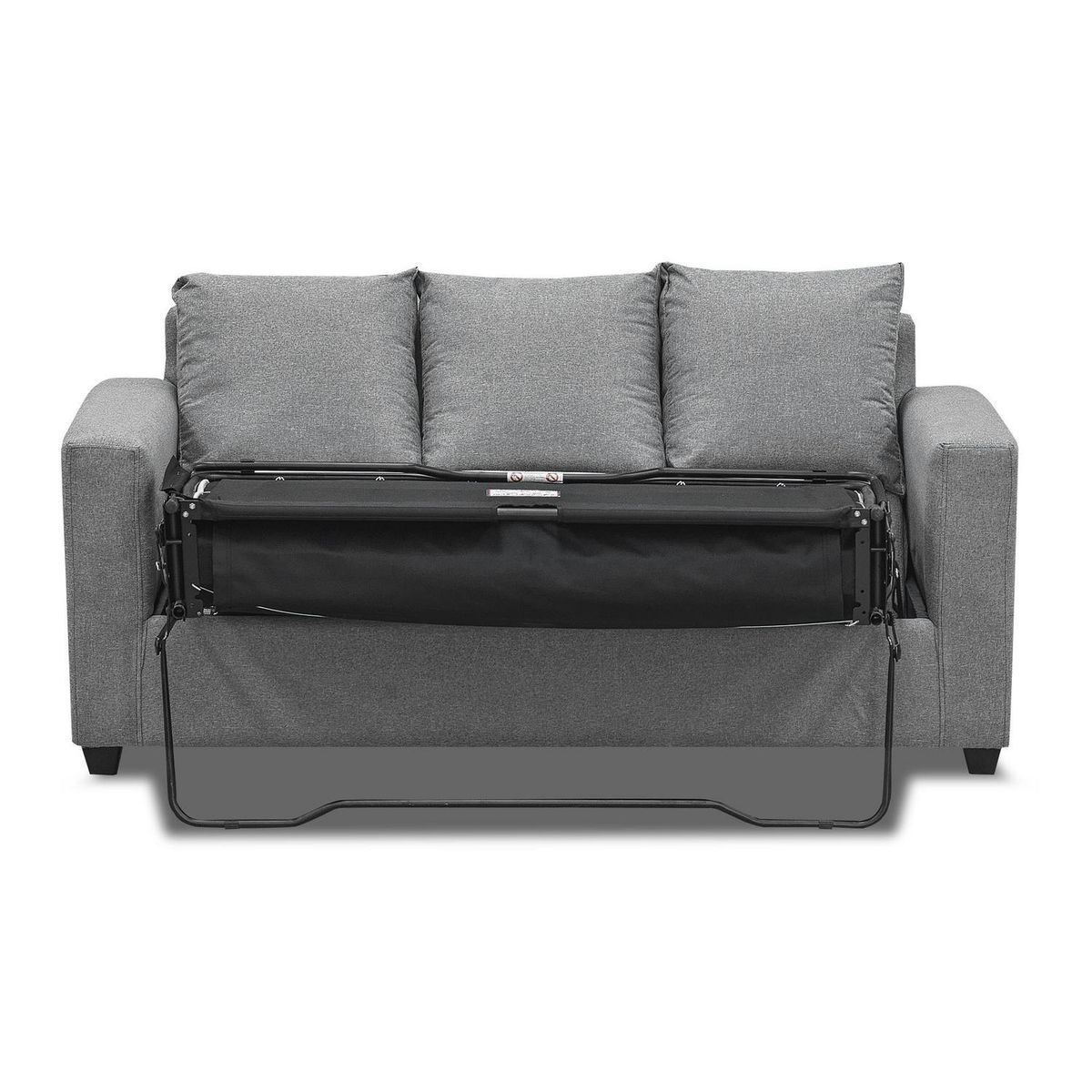 INTERMUEBLES - Sofá cama Marco 133 cm tela gris claro