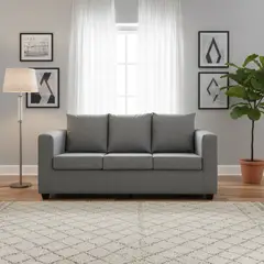 INTERMUEBLES - Sofá cama Marco 133 cm tela gris claro