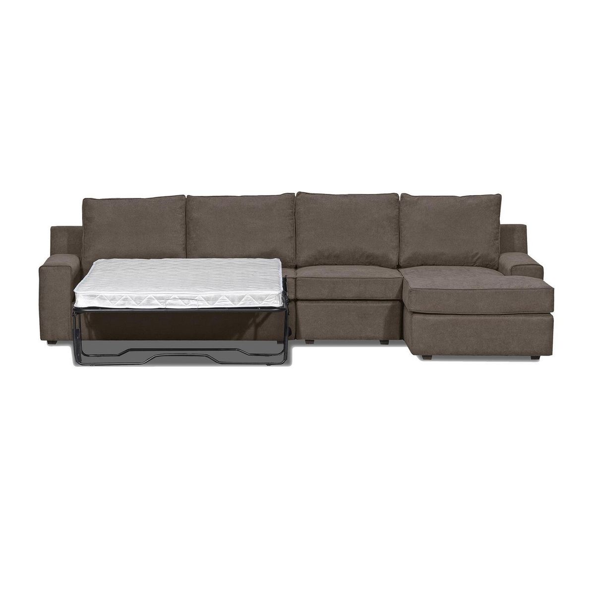 INTERMUEBLES - Seccional cama Burano Xl derecho 133 cm chocolate