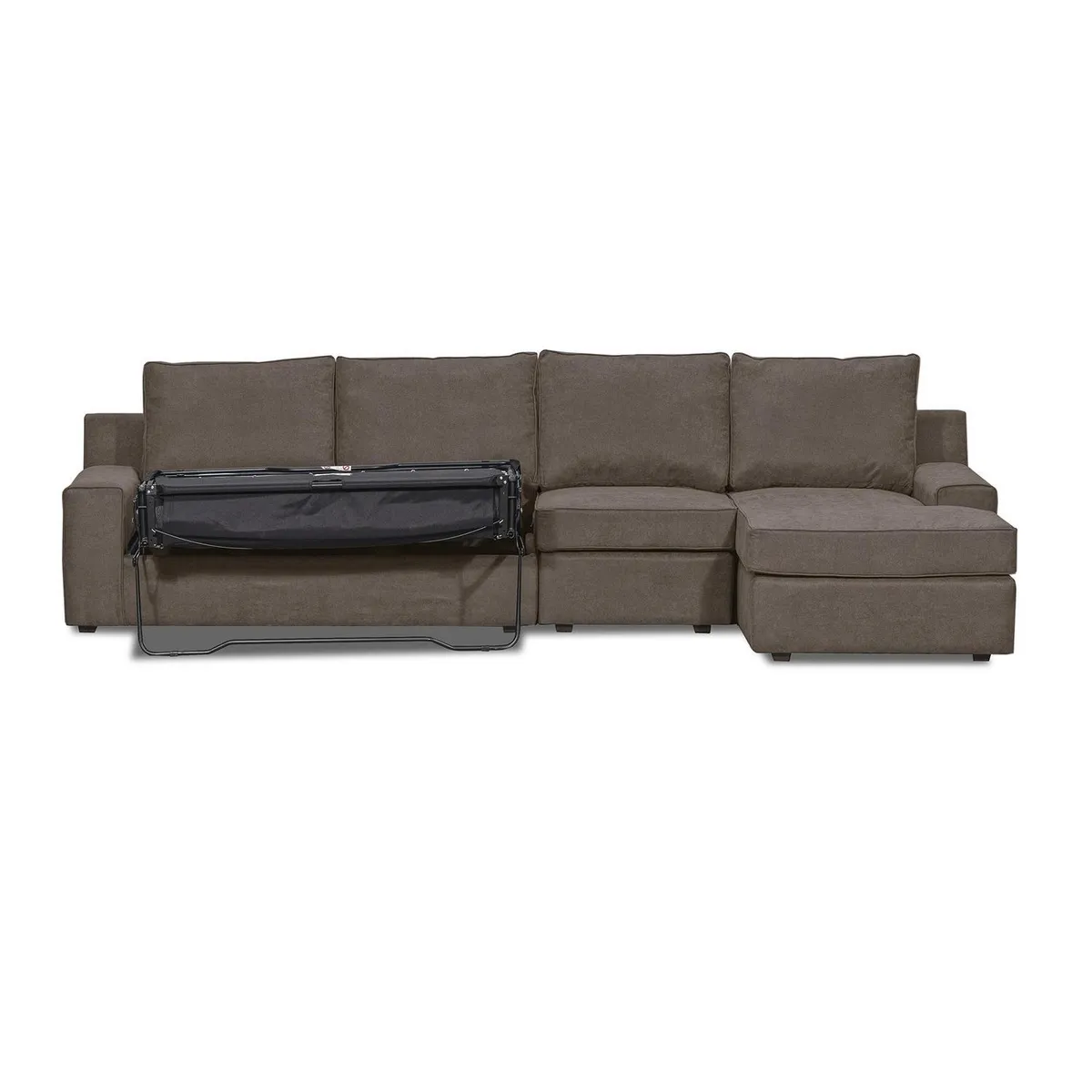 INTERMUEBLES - Seccional cama Burano Xl derecho 133 cm chocolate