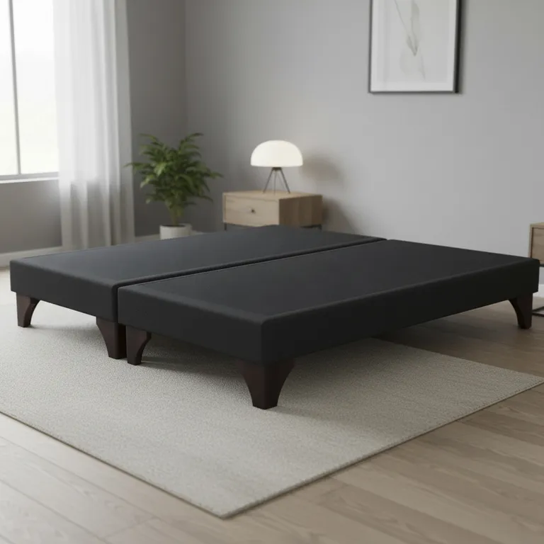 ROSEN Set Base Cama Base Black 2 plazas Negro