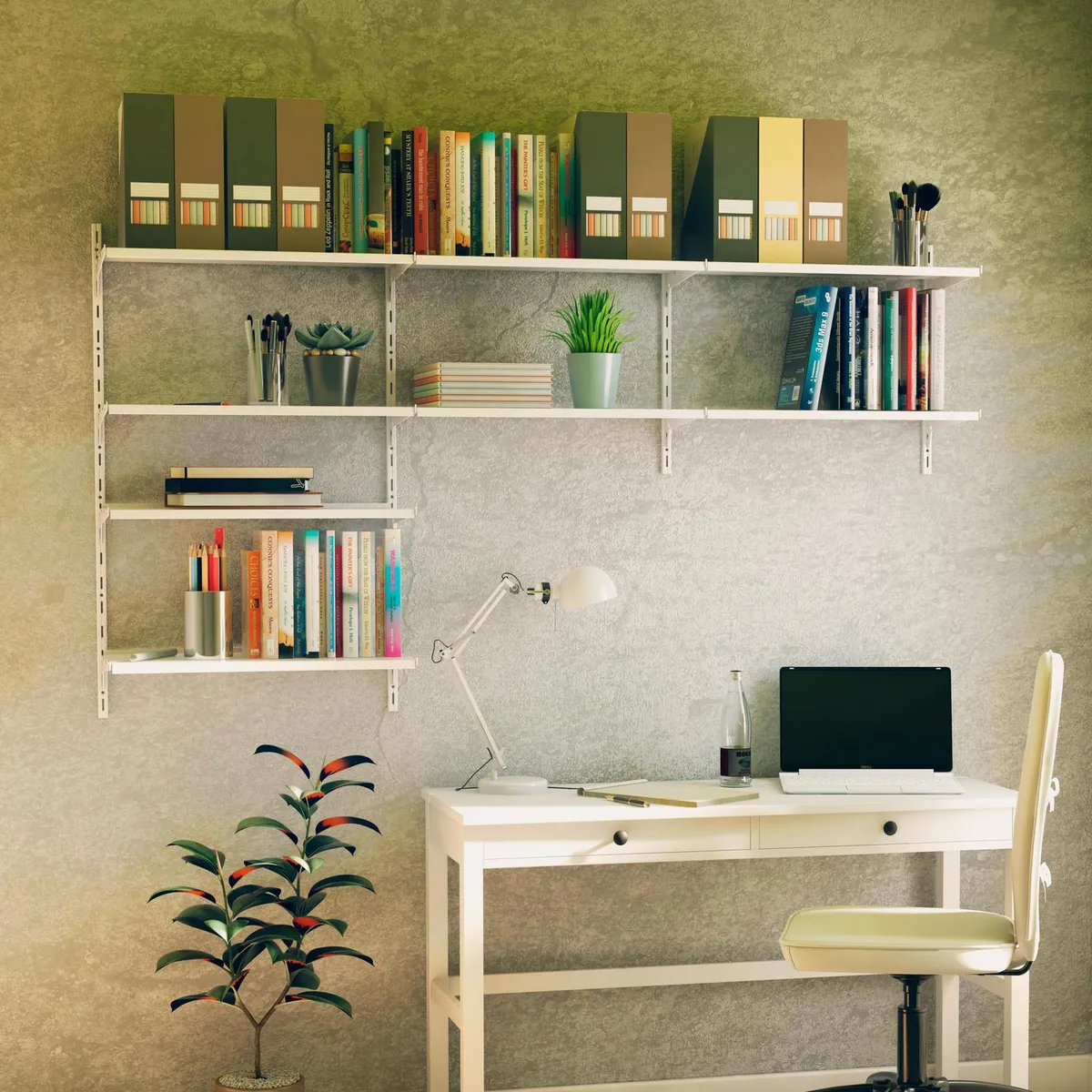 DUCASSE - Repisa Crece Dúo Acero 4 Nivel(es) 122x101x31.8 cm Blanco